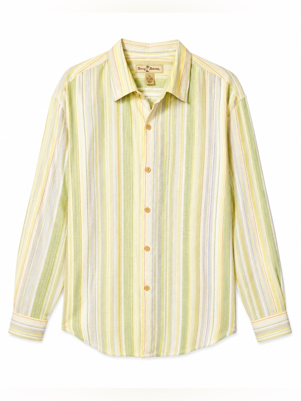 Tommy Bahama Linen Blend Striped Shirt XL Coastal Grandpacore Resortwear Summer